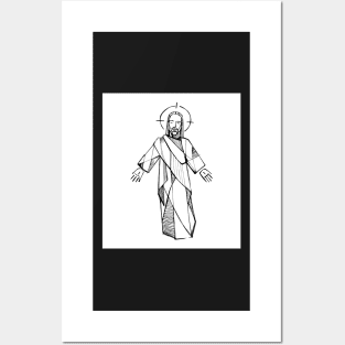 Jesus Christ illustration Posters and Art